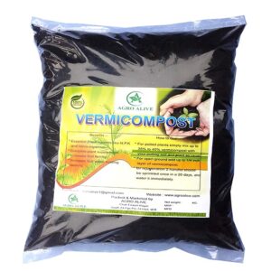 AGRO ALIVE Vermicompost for Plant Organic & Natural Complete Plant Nutrient for Home Gardens - 1.9 KG